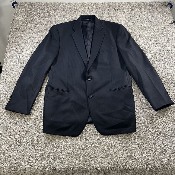Brooks Brothers Blazer Mens 44L/W33 Navy Sports Jacket 2 Button Saxxon Wool‎ USA
